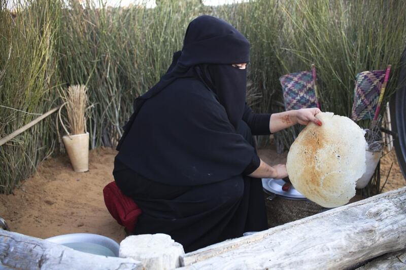 Sameera Ali Mohammed prepares traditional bread. Lee Hoagland/The National