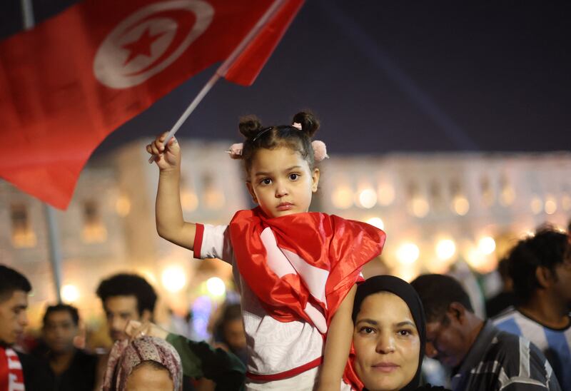 A young fan at Souq Waqif ahead of the World Cup in Doha, Qatar. Reuters