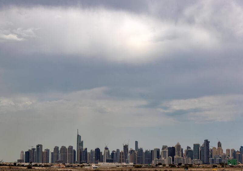 The marina and JLT on an overcast day in Dubai on April 28th, 2021. Chris Whiteoak / The National. 
Reporter: N/A for News