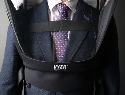 The BioVYZR helmet. Source: VYZR Technologies Inc.
