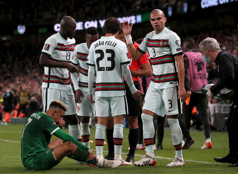 November 11, 2021. Ireland 0 Portugal 0: A below-par performance from Portugal, who had Pepe sent off late on for two bookable offences, ahead of their crunch clash with Serbia. Portugal rested Ruben Dias, Joao Cancelo and Diogo Jota in Dublin. Santos said: “Am I happy with the result? Naturally. In terms of our position, winning 5-0 or drawing here was the same thing. Of course I’d prefer to win 5-0, but it’s a positive result. Serbia has to play in our stadium to win. I’m convinced we’ll qualify.”