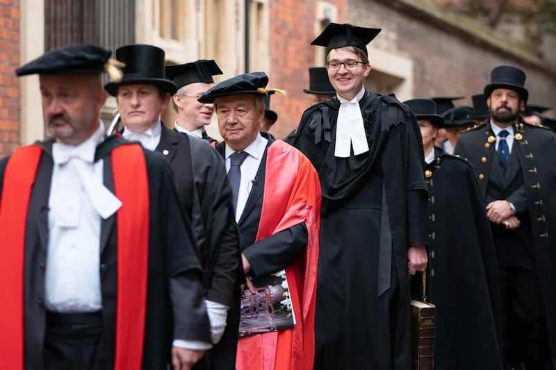 UN Secretary General Antonio Guterres after receiving an honorary degree at Cambridge University, in November 2021.