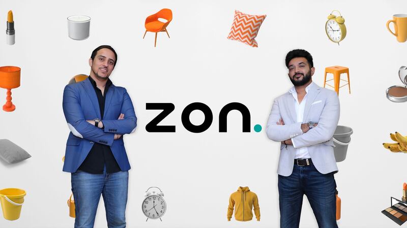 Arif Saiyad, chief executive and co-founder of Zon (R), and Marwan Al Damrawi (L), one of the investors in the start-up. Courtesy Zon