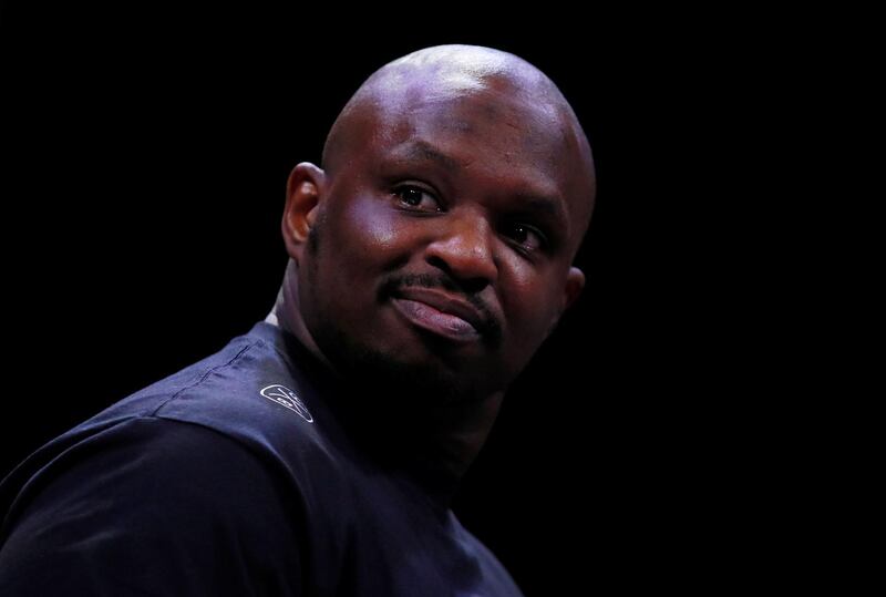 British heavyweight Dillian Whyte during the public work out. Reuters