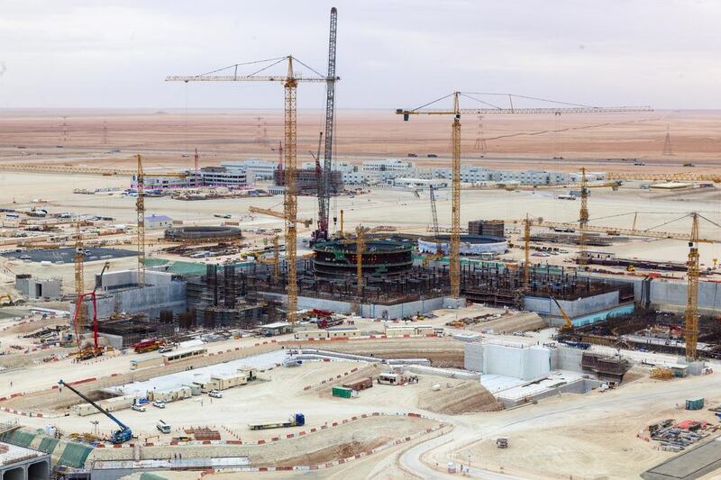 The $20 billion nuclear energy project, awarded in 2009, is meant to address power demand that grows in the emirate at a rate of 10 per cent or more a year. Courtesy Emirates Nuclear Energy Corporation