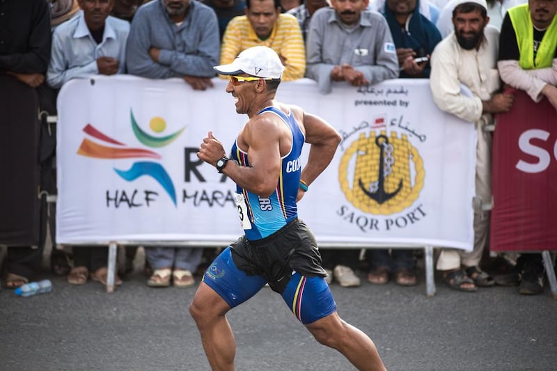Francisco Santos (Columbia) heads towards the finish line.