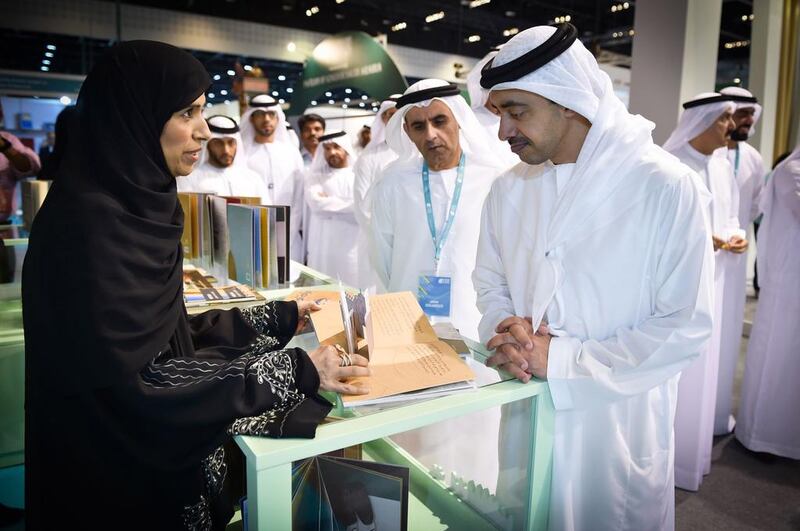 Sheikh Abdullah bin Zayed, Minister of Foreign Affairs, inaugurates the 26th Abu Dhabi International Book Fair. Wam