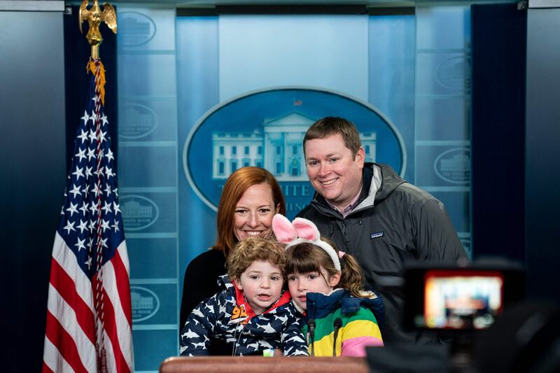 Ms Psaki said that she is looking forward to more time with her children. AFP