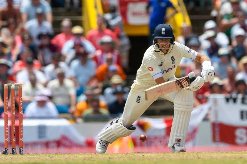 England captain Joe Root hits a four during his knock of 153. AFP
