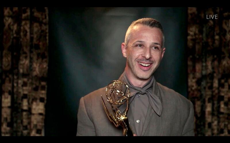 Jeremy Strong wins Outstanding Lead Actor In A Drama Series for 'Succession' during the 72nd Primetime Emmy Awards. AFP