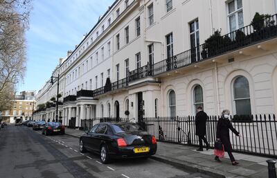 Belgravia mansions at Eaton Square, London. EPA 