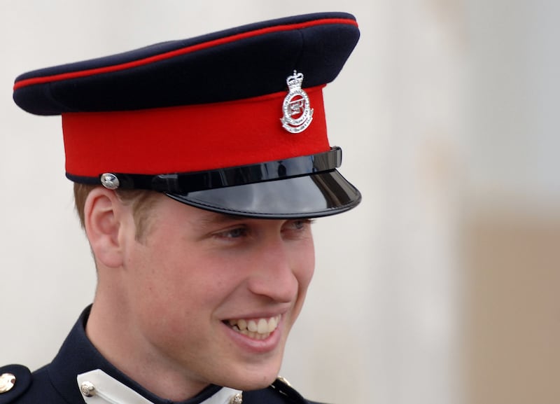 2006: Prince William smiles at the passing-out Sovereign's Parade at Sandhurst Military Academy. Getty Images