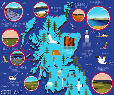 A new map with data from the University of Glasgow reveals Scotland's 10 most at-risk beauty and wild camping spots. PA