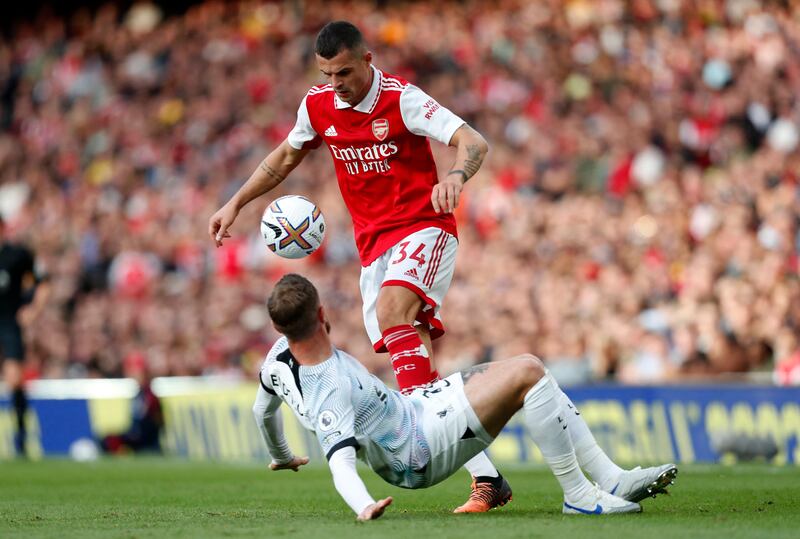 Granit Xhaka - 6

The Swiss was aggressive and grew in stature in the second half when he was an attacking threat. He was involved in the dust-up after the penalty. 
AFP