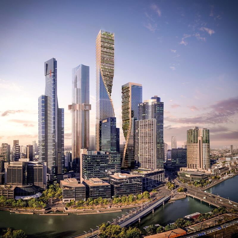 <p>A rendering of the Southbank area of Melbourne. Courtesy Norm Li</p>
