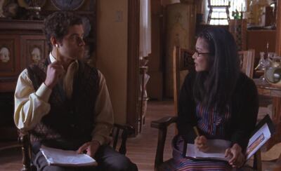 Rami Malek starred as Andy in 'Gilmore Girls' back in 2004. Seen here with Keiko Agena who played Lane Kim in the series, which ran from 2000 until 2007. Courtesy Netflix 