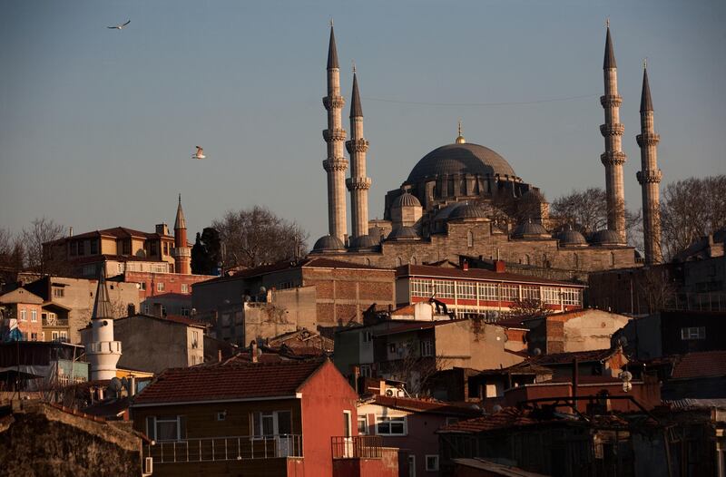 Sulamaniye Mosque dominates the Fatih skyline in Istanbul, Turkey, March 14, 2014. 