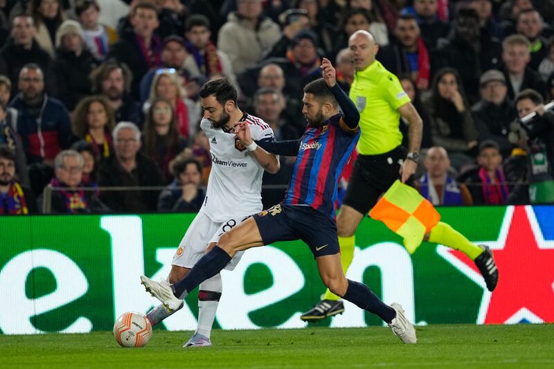 Jordi Alba – 6 Heavily involved in the opening exchanges as Barca targeted United’s right flank. Had one surge and shot curtailed by a fine last-ditch Wan-Bissaka block, then returned the favour in the second period when the ball broke to the visiting right-back. Booked for dissent after 30 minutes. 
EPA