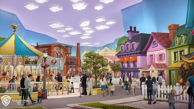 Cartoon Junction meanwhile will bring together Bugs Bunny, Scooby-Doo and other famous characters under 'a stylised cartoon sky that will immerse guests in the wonderful world of animation'. Courtesy Miral