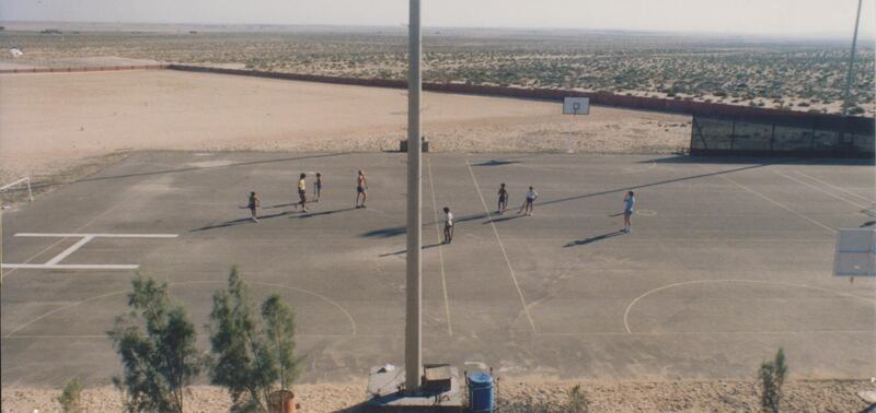 The old sports court in 1983.