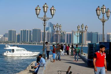 Abu Dhabi and Dubai will experience humidity between 25 and 65 per cent throughout Tuesday. The humidity will be a bit less than yesterday, where levels peaked at 85 per cent. The National