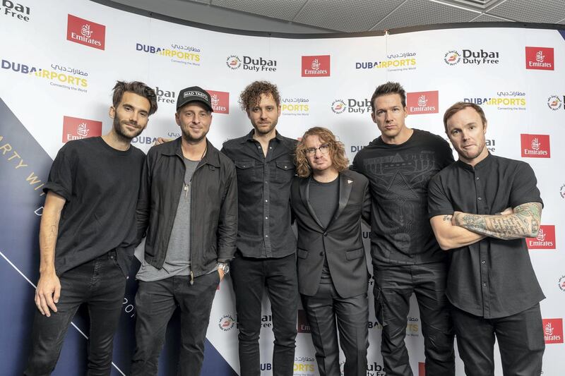 DUBAI, UNITED ARAB EMIRATES. 20 November 2019. One Republic before their show at the Coca Cola Arena for the Dubai Airshow Gala event. (Photo: Antonie Robertson/The National) Journalist: Saeed Saeed. Section: National.

