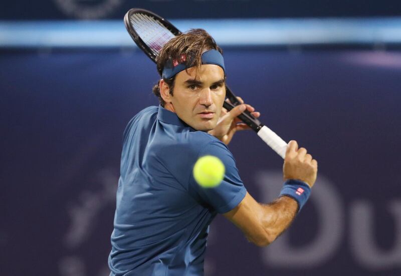 Tennis - ATP 500 - Dubai Tennis Championships - Dubai Duty Free Tennis Stadium, Dubai, United Arab Emirates - March 1, 2019   Switzerland's Roger Federer in action during his semi final match against Croatia's Borna Coric    REUTERS/Ahmed Jadallah