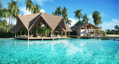 The family-friendly Hilton Maldives Amingiri will open in summer 2022. Photo: Hilton