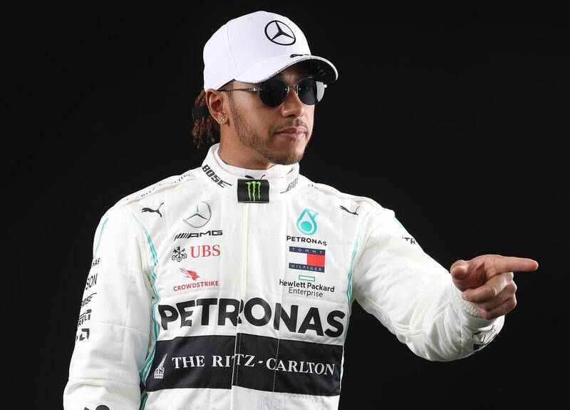 MELBOURNE, AUSTRALIA - MARCH 12: Lewis Hamilton of Great Britain and Mercedes GP poses for a photo in the Paddock during previews ahead of the F1 Grand Prix of Australia at Melbourne Grand Prix Circuit on March 12, 2020 in Melbourne, Australia. (Photo by Robert Cianflone/Getty Images)