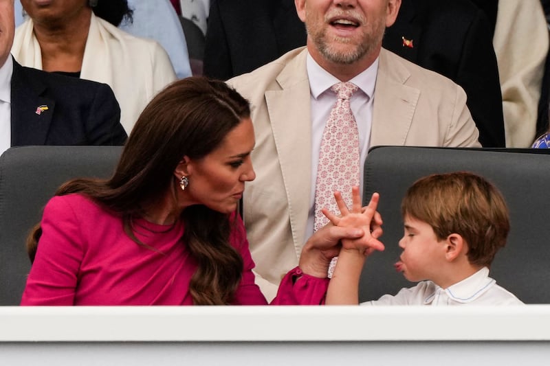 Catherine, Duchess of Cambridge, and her son Prince George.  AFP