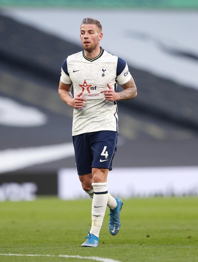 LONDON, ENGLAND - MAY 02: Toby Alderweireld of Tottenham Hotspur during the Premier League match between Tottenham Hotspur and Sheffield United at Tottenham Hotspur Stadium on May 02, 2021 in London, England. Sporting stadiums around the UK remain under strict restrictions due to the Coronavirus Pandemic as Government social distancing laws prohibit fans inside venues resulting in games being played behind closed doors. (Photo by Tottenham Hotspur FC/Tottenham Hotspur FC via Getty Images)