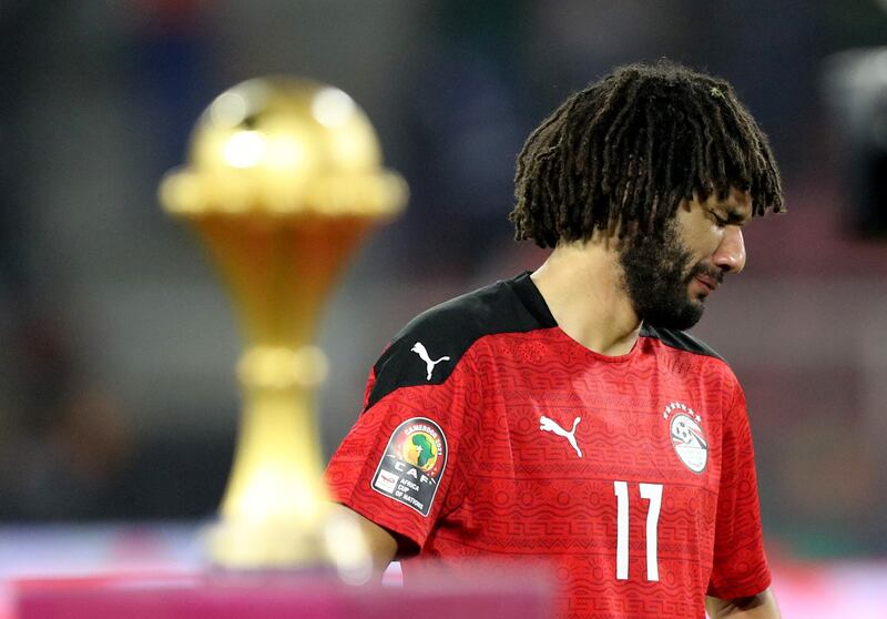 Egypt's Mohamed Elneny in tears after the final. Reuters