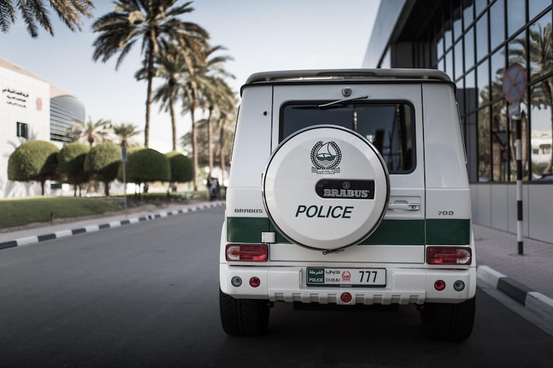 Dubai police supercar fleet.  Mercedes-Benz Brabus 700.  Courtesy WSF Creative *** Local Caption ***  wk01ma-police4-PG.jpg