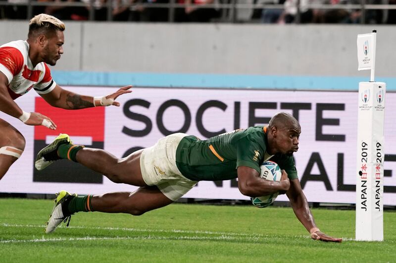 14. Makazole Mapimpi (South Africa). His two tries book-ended one by Faf de Klerk as the Springboks played the role of the Grinch in Japan. He could have had another, too, but butchered a good chance with the line in sight. EPA