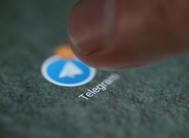 The Telegram app logo is seen on a smartphone in this picture illustration taken September 15, 2017. REUTERS/Dado Ruvic/Illustration