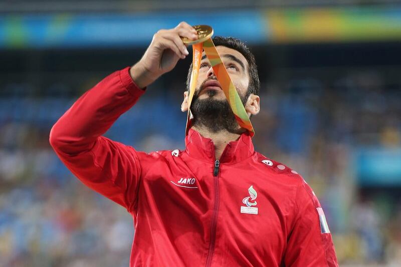 Mohamed Al Hammadi's gold medal was just one of seven won by UAE athletes at the Paralympics. Friedemann Vogel / Getty Images