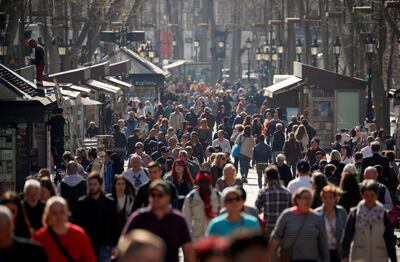 The popular street Las Ramblas in Barcelona, Spain. Reuteres
