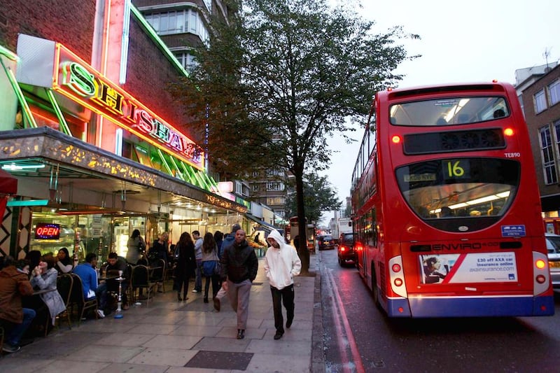 Edgware Road, in central London, has been a hotspot for Arabs since the 1970s. Stephen Lock for The National 