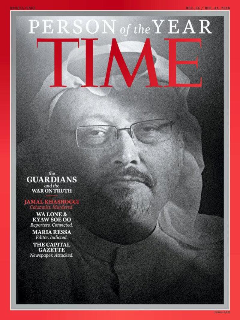 'Time' Person of the Year cover - Jamal Khashoggi