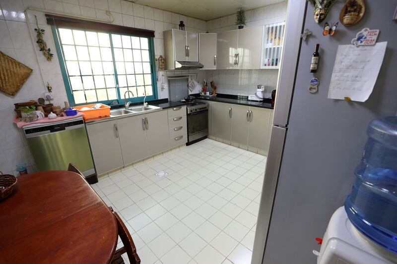 The villa's spacious kitchen.