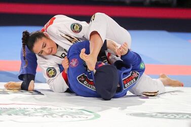 Ishtar Azzawi said she overcame 'massive mental barriers' to win the women's 70kgs blue-belt final at the recent Abu Dhabi World Professional Jiu-Jitsu Championship. Courtesy Ishtar Azzawi