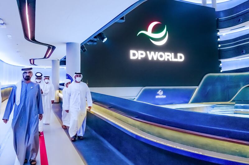 Sheikh Mohammed tours DP World's pavilion at the Expo.