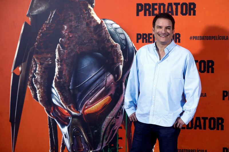 epa06995740 US film director Shane Black poses during the presentation of the film 'Predator' in Madrid, Spain, 04 September 2018. The film will be premiered in Spanish cinemas 14 September 2018.  EPA/Emilio Naranjo