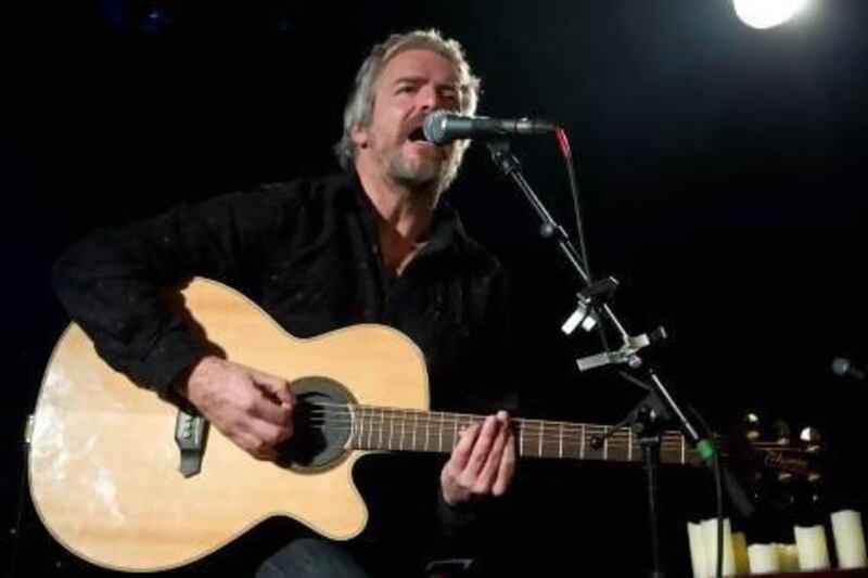 John Bramwell takes a vulnerable vocal style that may surprise fans of more robust indie rock. Joel Ryan / AP Photo