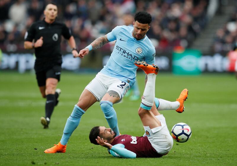 Right-back: Kyle Walker (Manchester City) – Some questioned his fee last summer. Rather fewer criticised it when they saw the difference the former Tottenham player made. David Klein / Reuters