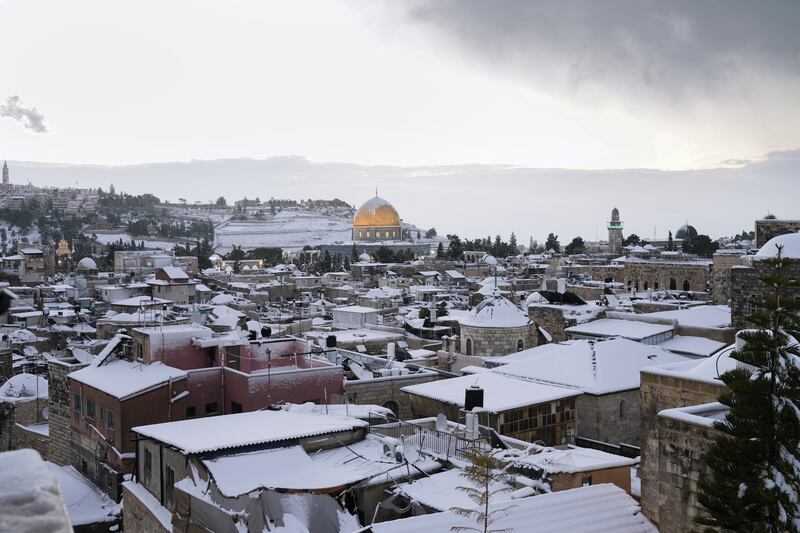 Elpis blew cold and windy weather into much of Israel. AP