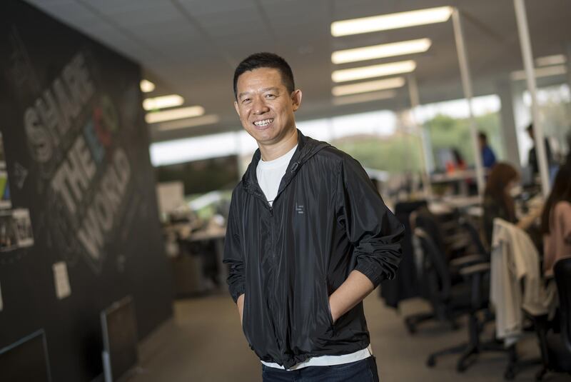 Jia Yueting, chief executive officer of LeEco Global Group, at the company's headquarters in San Jose, California. David Paul Morris / Bloomberg