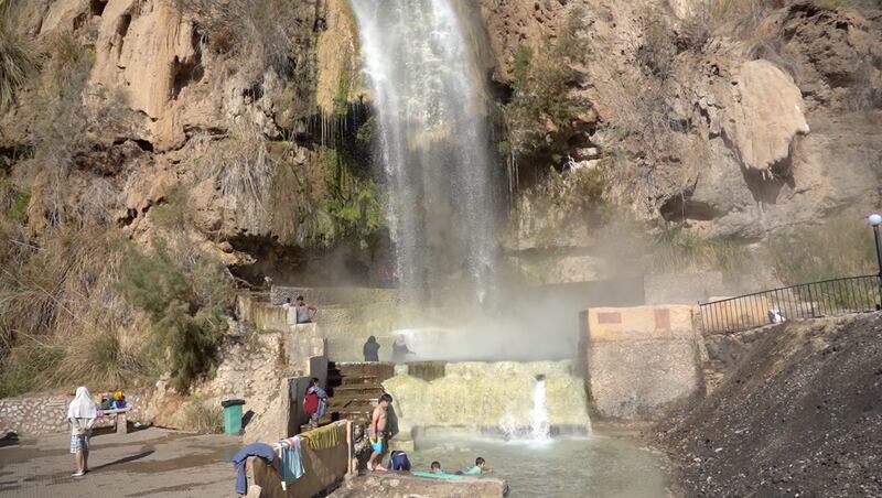 People bathe at a public pool in Ma'in, south of the Jordanian capital Amman. All photos: Amy McConaghy / The National