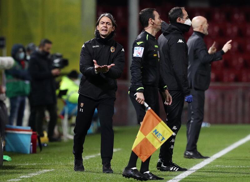 Benevento manager Filippo Inzaghi. Getty