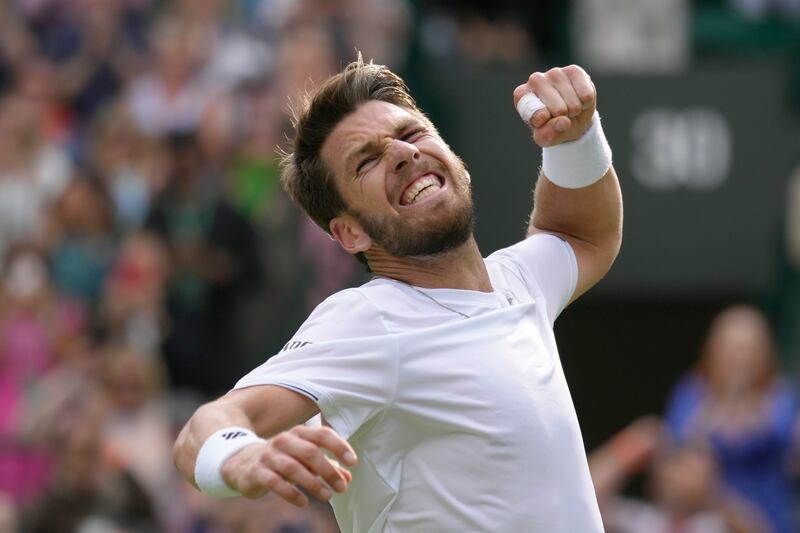 Britain's Cameron Norrie celebrates defeating Spain's Jaume Munar. AP